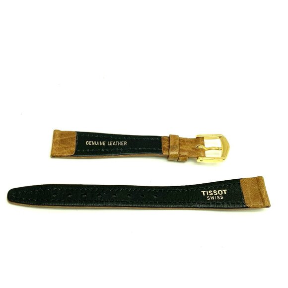Tissot Women's Watch Swiss Replacement Band Brown Leather 14mm Lug Strap Buckle - Picture 7 of 7
